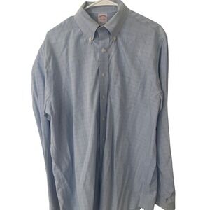 Brooks Brothers Traditional Fit NonIron Button Down Plaid Dress Shirt classic XL